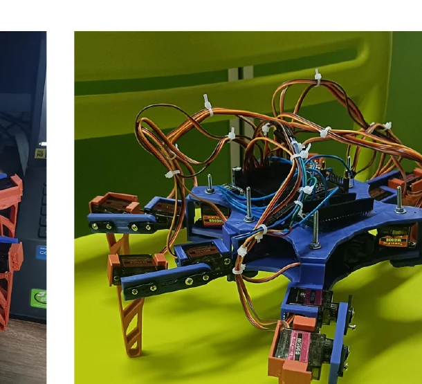 Six-legged hexapod robot prototype